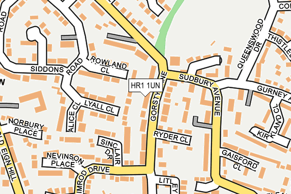 HR1 1UN map - OS OpenMap – Local (Ordnance Survey)
