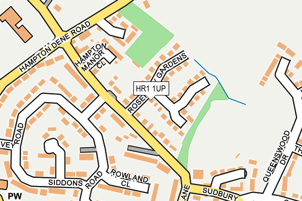 HR1 1UP map - OS OpenMap – Local (Ordnance Survey)