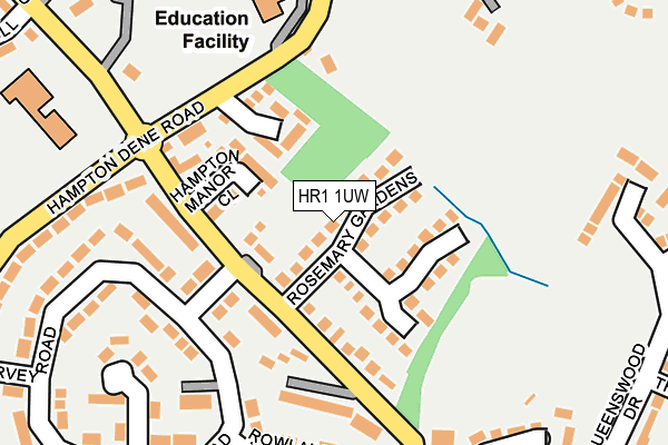 HR1 1UW map - OS OpenMap – Local (Ordnance Survey)