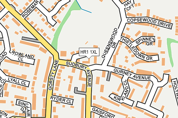 HR1 1XL map - OS OpenMap – Local (Ordnance Survey)