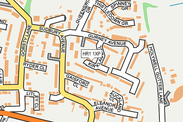HR1 1XP map - OS OpenMap – Local (Ordnance Survey)