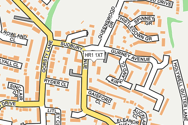 HR1 1XT map - OS OpenMap – Local (Ordnance Survey)