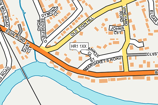 HR1 1XX map - OS OpenMap – Local (Ordnance Survey)