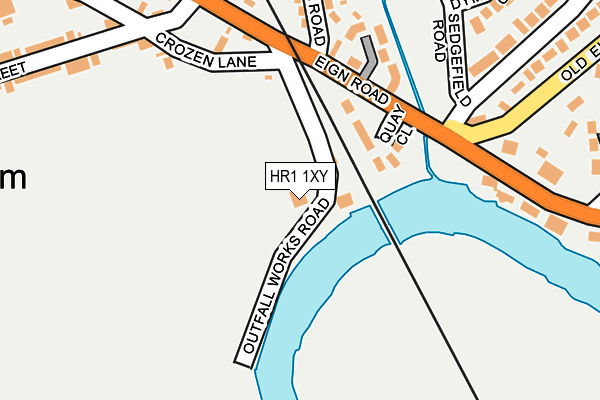 HR1 1XY map - OS OpenMap – Local (Ordnance Survey)