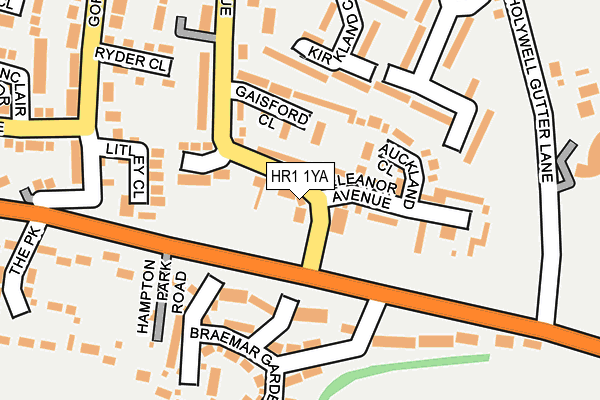 HR1 1YA map - OS OpenMap – Local (Ordnance Survey)