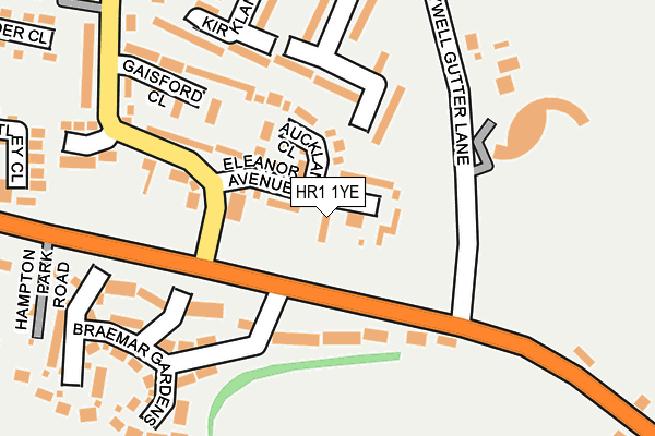 HR1 1YE map - OS OpenMap – Local (Ordnance Survey)