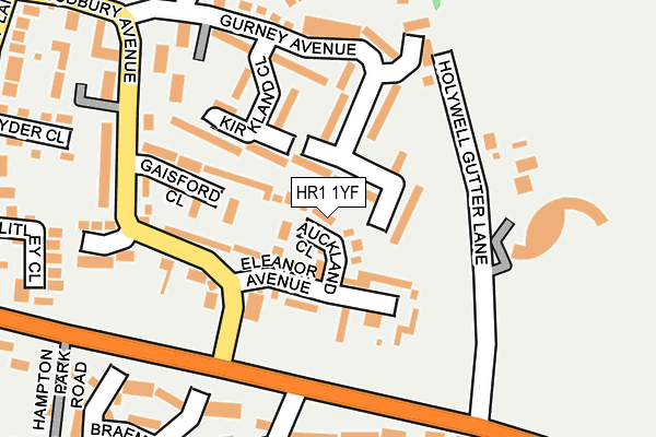 HR1 1YF map - OS OpenMap – Local (Ordnance Survey)