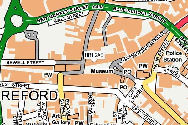 HR1 2AE map - OS OpenMap – Local (Ordnance Survey)