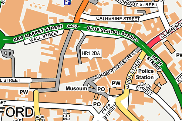 HR1 2DA map - OS OpenMap – Local (Ordnance Survey)