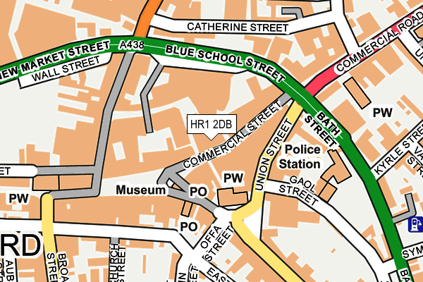 HR1 2DB map - OS OpenMap – Local (Ordnance Survey)