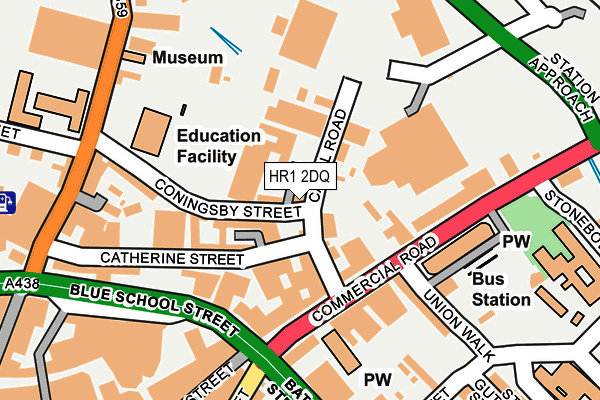 HR1 2DQ map - OS OpenMap – Local (Ordnance Survey)