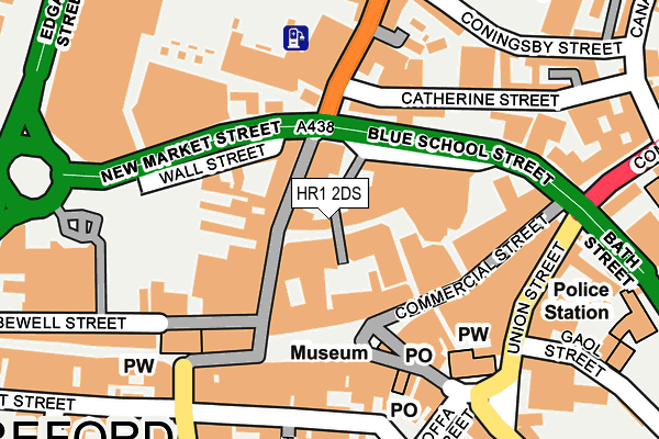 HR1 2DS map - OS OpenMap – Local (Ordnance Survey)
