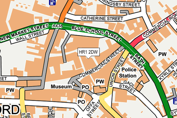 HR1 2DW map - OS OpenMap – Local (Ordnance Survey)