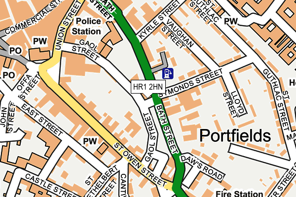 HR1 2HN map - OS OpenMap – Local (Ordnance Survey)