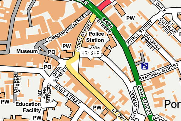 HR1 2HP map - OS OpenMap – Local (Ordnance Survey)