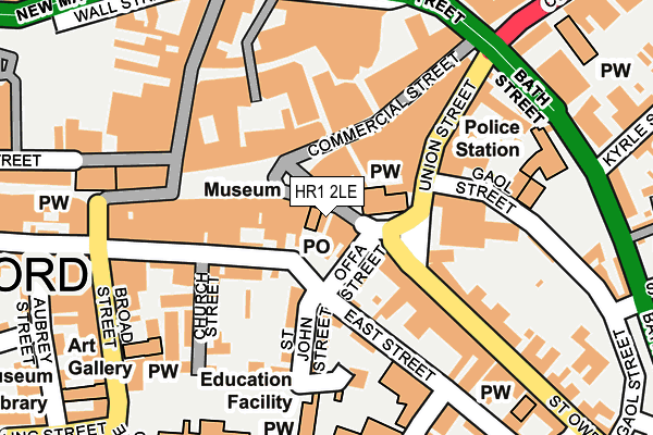HR1 2LE map - OS OpenMap – Local (Ordnance Survey)