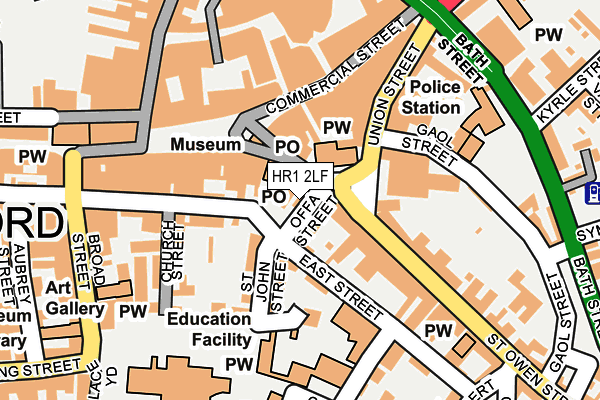 HR1 2LF map - OS OpenMap – Local (Ordnance Survey)