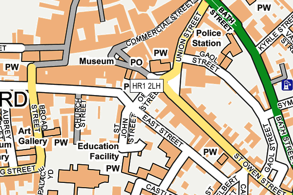 HR1 2LH map - OS OpenMap – Local (Ordnance Survey)