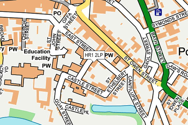 HR1 2LP map - OS OpenMap – Local (Ordnance Survey)