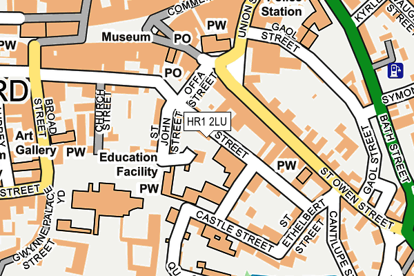 HR1 2LU map - OS OpenMap – Local (Ordnance Survey)