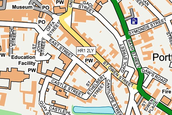 HR1 2LY map - OS OpenMap – Local (Ordnance Survey)