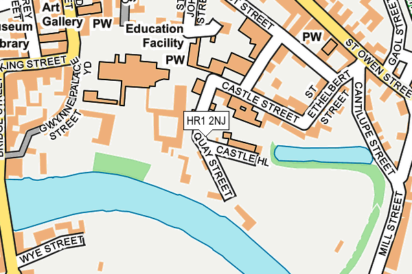 HR1 2NJ map - OS OpenMap – Local (Ordnance Survey)