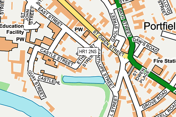 HR1 2NS map - OS OpenMap – Local (Ordnance Survey)