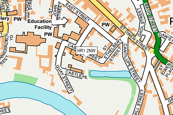 HR1 2NW map - OS OpenMap – Local (Ordnance Survey)