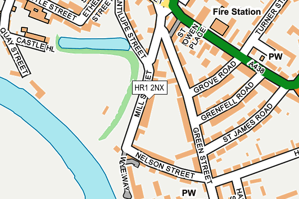 HR1 2NX map - OS OpenMap – Local (Ordnance Survey)