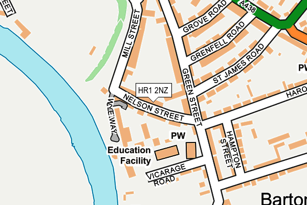 HR1 2NZ map - OS OpenMap – Local (Ordnance Survey)
