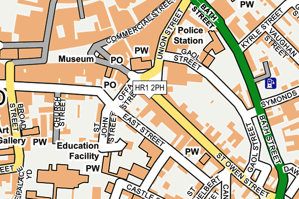 HR1 2PH map - OS OpenMap – Local (Ordnance Survey)