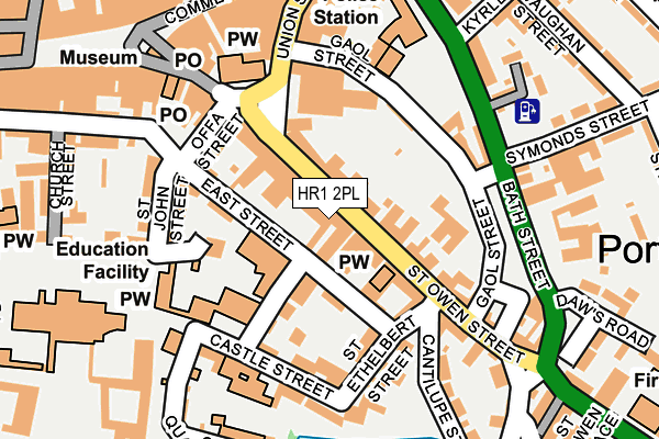 HR1 2PL map - OS OpenMap – Local (Ordnance Survey)