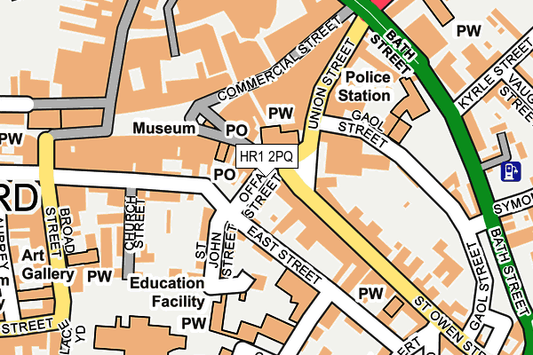 HR1 2PQ map - OS OpenMap – Local (Ordnance Survey)