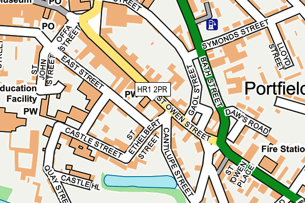 HR1 2PR map - OS OpenMap – Local (Ordnance Survey)