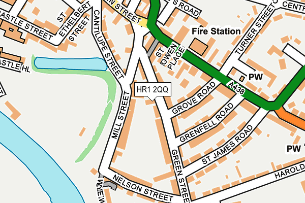 HR1 2QQ map - OS OpenMap – Local (Ordnance Survey)