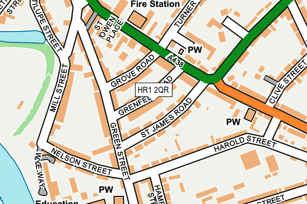 HR1 2QR map - OS OpenMap – Local (Ordnance Survey)