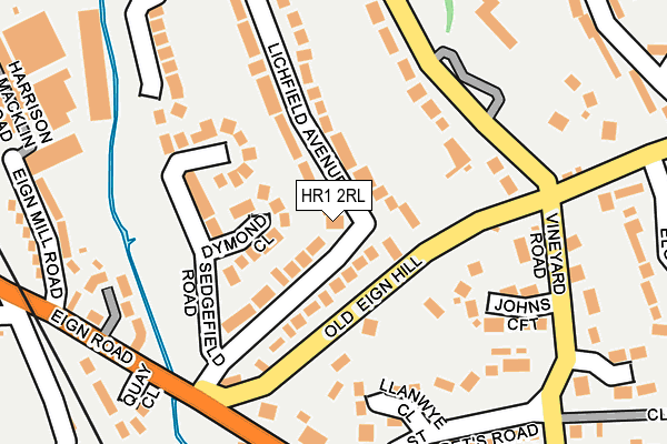 HR1 2RL map - OS OpenMap – Local (Ordnance Survey)