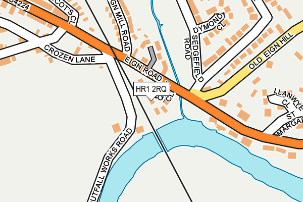 HR1 2RQ map - OS OpenMap – Local (Ordnance Survey)