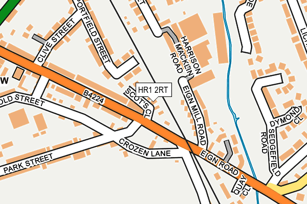 HR1 2RT map - OS OpenMap – Local (Ordnance Survey)