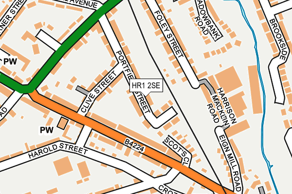 HR1 2SE map - OS OpenMap – Local (Ordnance Survey)