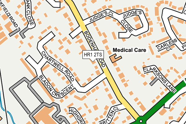 HR1 2TS map - OS OpenMap – Local (Ordnance Survey)