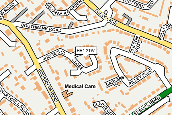 HR1 2TW map - OS OpenMap – Local (Ordnance Survey)