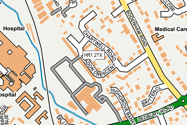 HR1 2TX map - OS OpenMap – Local (Ordnance Survey)