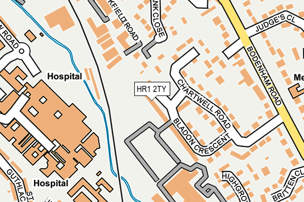 HR1 2TY map - OS OpenMap – Local (Ordnance Survey)