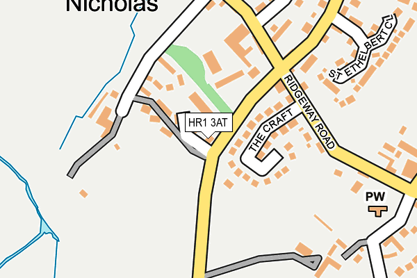 HR1 3AT map - OS OpenMap – Local (Ordnance Survey)