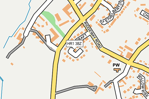HR1 3BZ map - OS OpenMap – Local (Ordnance Survey)