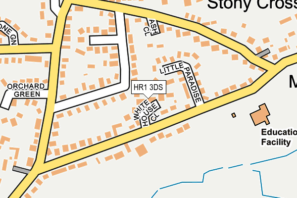 HR1 3DS map - OS OpenMap – Local (Ordnance Survey)