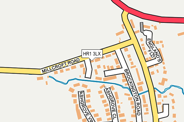 HR1 3LX map - OS OpenMap – Local (Ordnance Survey)