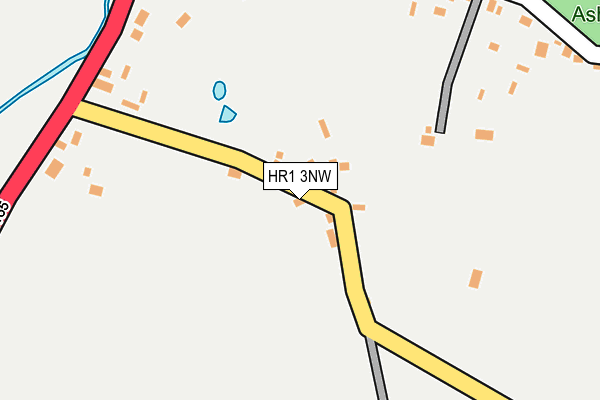 HR1 3NW map - OS OpenMap – Local (Ordnance Survey)