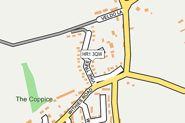 HR1 3QW map - OS OpenMap – Local (Ordnance Survey)